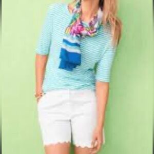 NWT Talbots simply flattering scalloped edge 7” shorts size 6